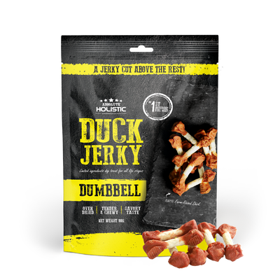 [Up to EXTRA 10% OFF] Absolute Holistic Grain-Free Duck Dumbbell Jerky Treat for Dogs 100g