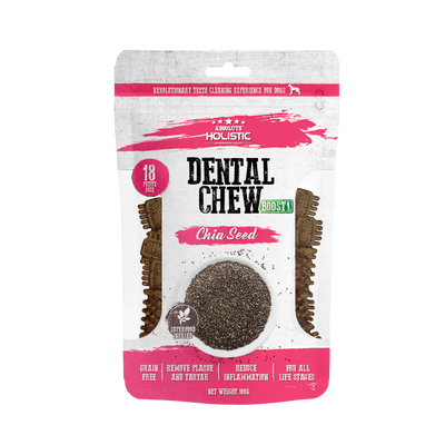 [As Low As $6 Each] Absolute Holistic Boost Chia Seed Petite Dental Chew Value Pack for Dogs 160g