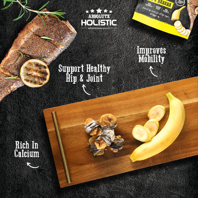 Absolute Holistic Roast In The Bag Cod & Banana Natural Dog Treats (2 Sizes)