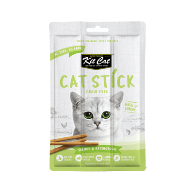[As Low As $1.35] Kit Cat Salmon & Katsuobushi Cat Stick Treat 15g