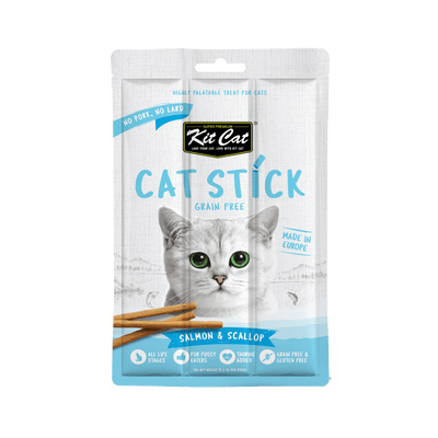 [As Low As $1.35] Kit Cat Salmon & Scallop Cat Stick Treat 15g