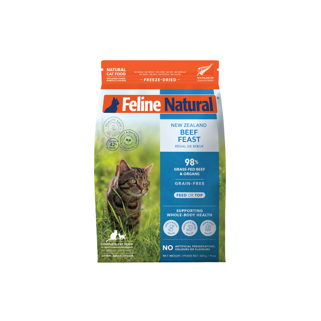 [Bundle Deal] Feline Natural Freeze Dried Beef Cat Food 320g