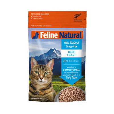 [FREE Storage Tin & Bundle Deal]Feline Natural Freeze Dried Beef Cat Food 320g