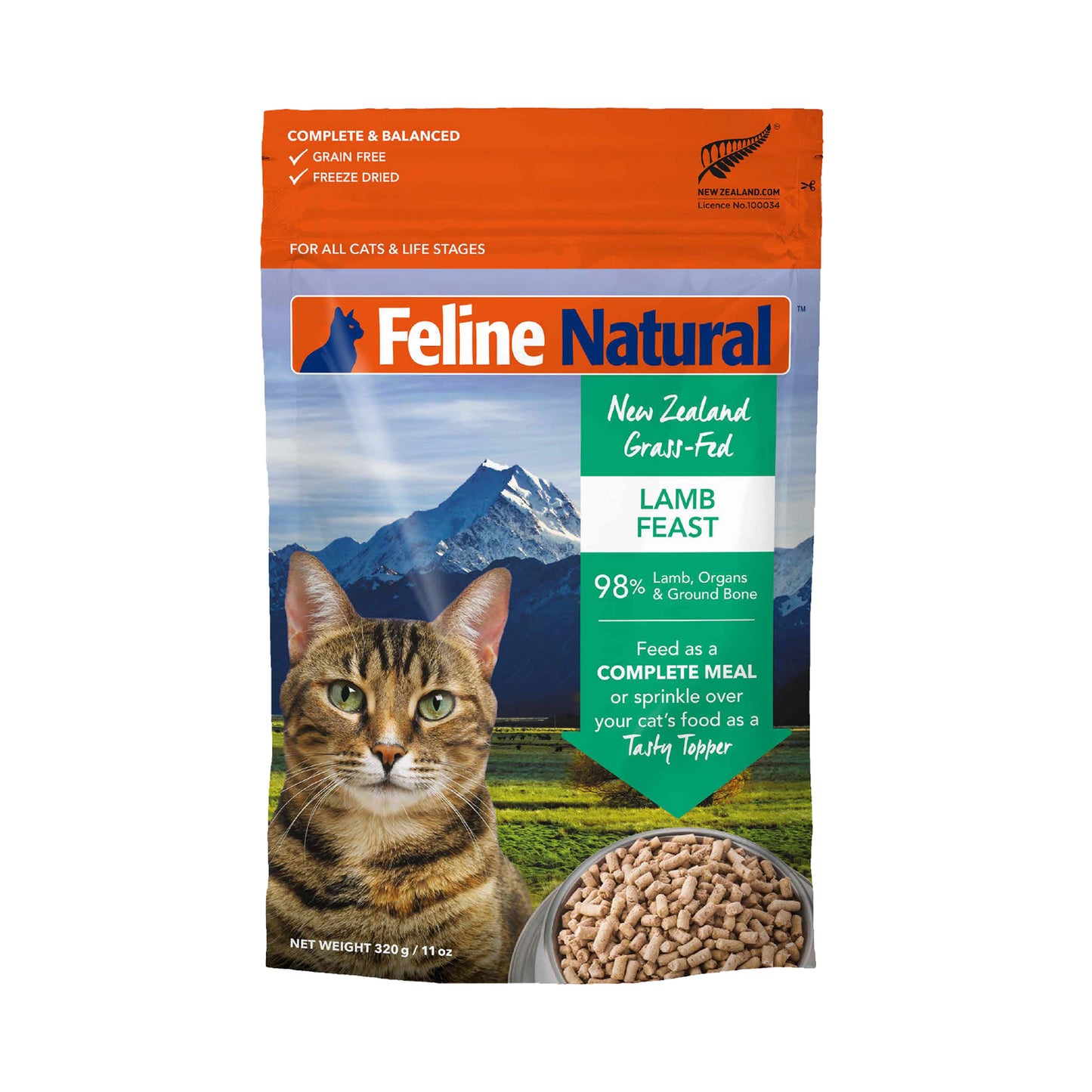 [Bundle Deal] Feline Natural Freeze Dried Lamb Cat Food 320g