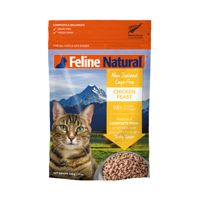 [FREE Storage Tin & Bundle Deal]Feline Natural Freeze Dried Chicken Cat Food 320g