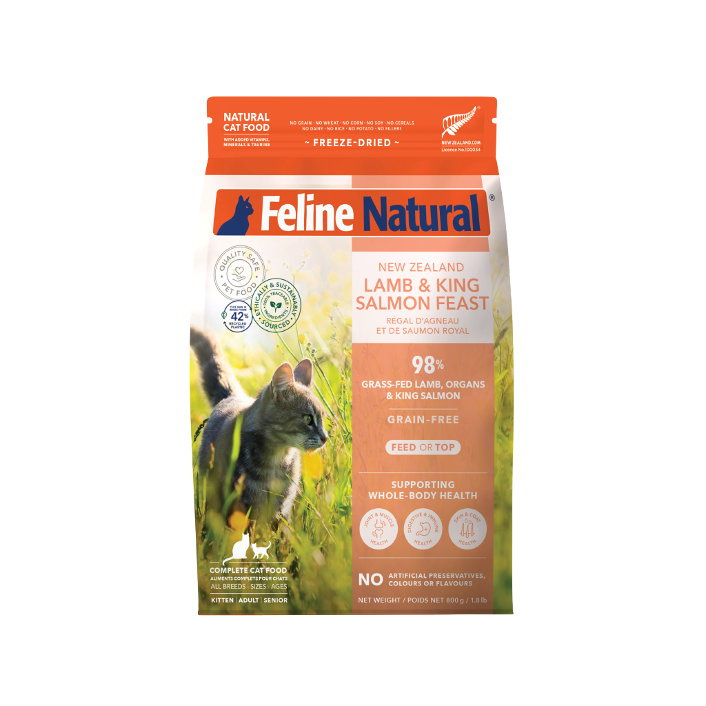 [Bundle Deal] Feline Natural Freeze Dried Lamb & King Salmon Cat Food (3 Sizes)