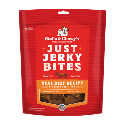 Stella & Chewy's Just Jerky Bites Beef Grain-Free Jerky Dog Treats 6oz