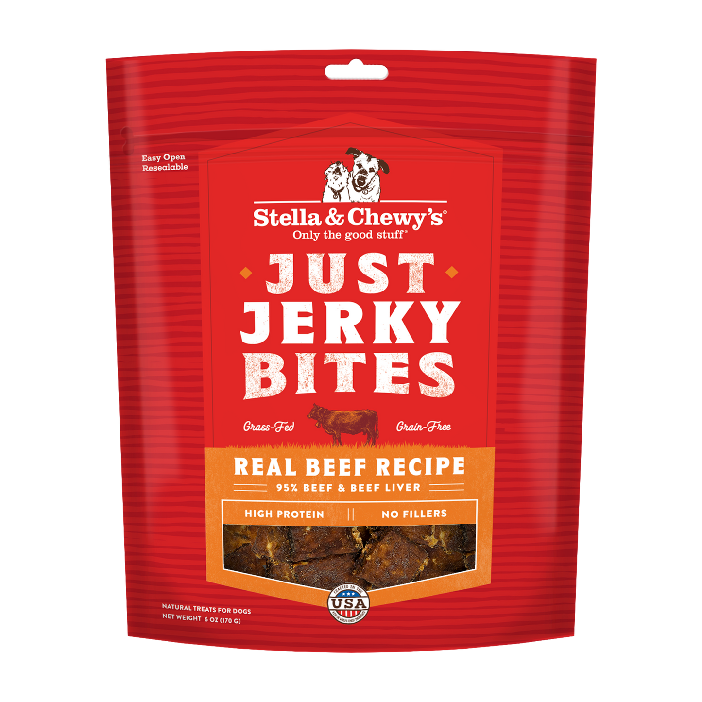 Stella & Chewy's Just Jerky Bites Beef Grain-Free Jerky Dog Treats 6oz