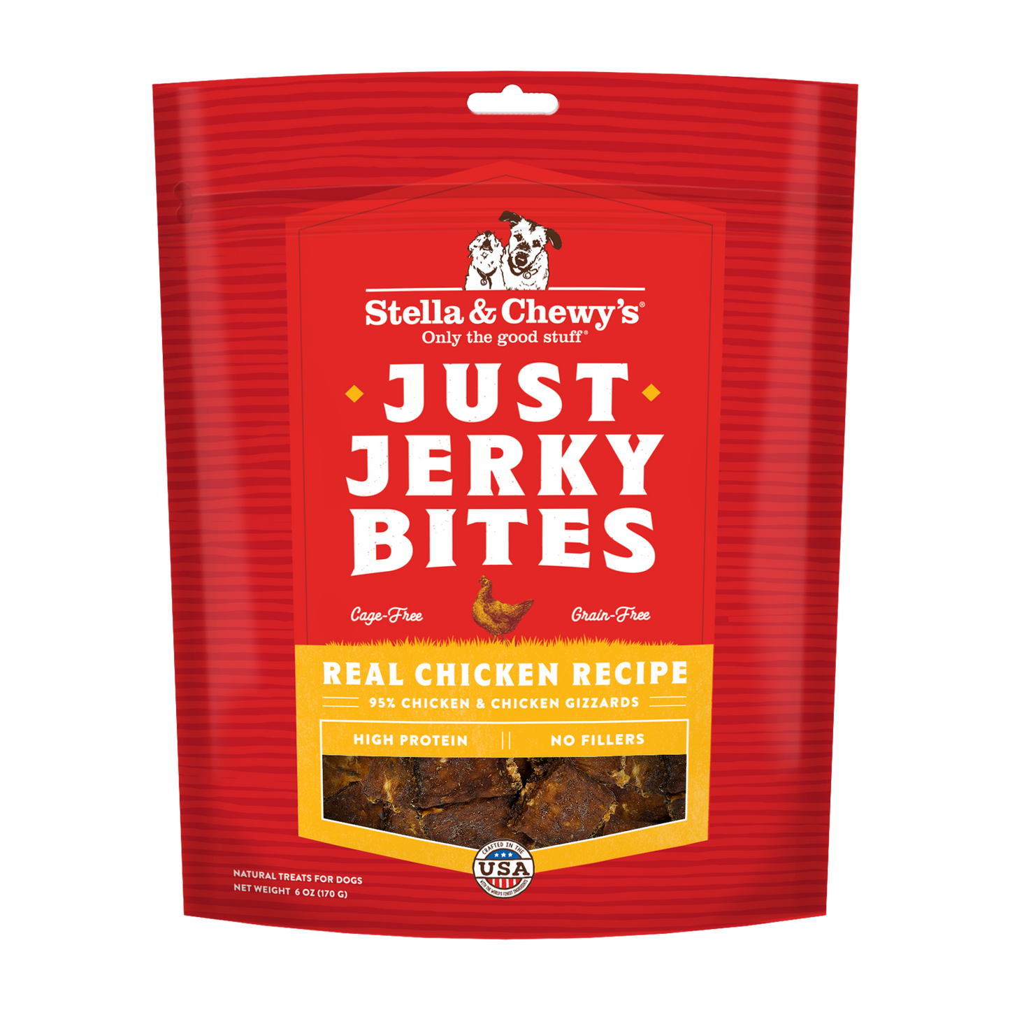 Stella & Chewy's Just Jerky Bites Chicken Grain-Free Jerky Dog Treats 6oz