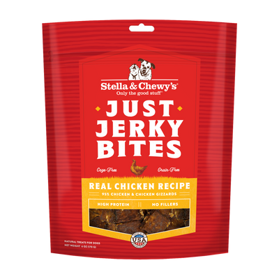 Stella & Chewy's Just Jerky Bites Chicken Grain-Free Jerky Dog Treats 6oz