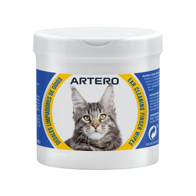 ARTERO 4Cats Ear Finger Wipes for Cats 50pc