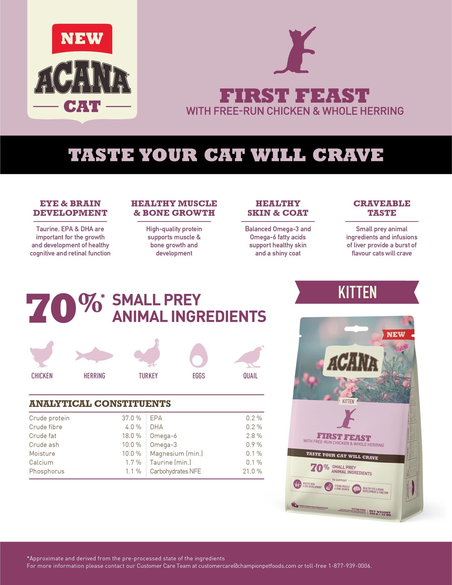 [EXTRA 5% OFF] ACANA Classics First Feast Kitten Dry Cat Food 1.8kg