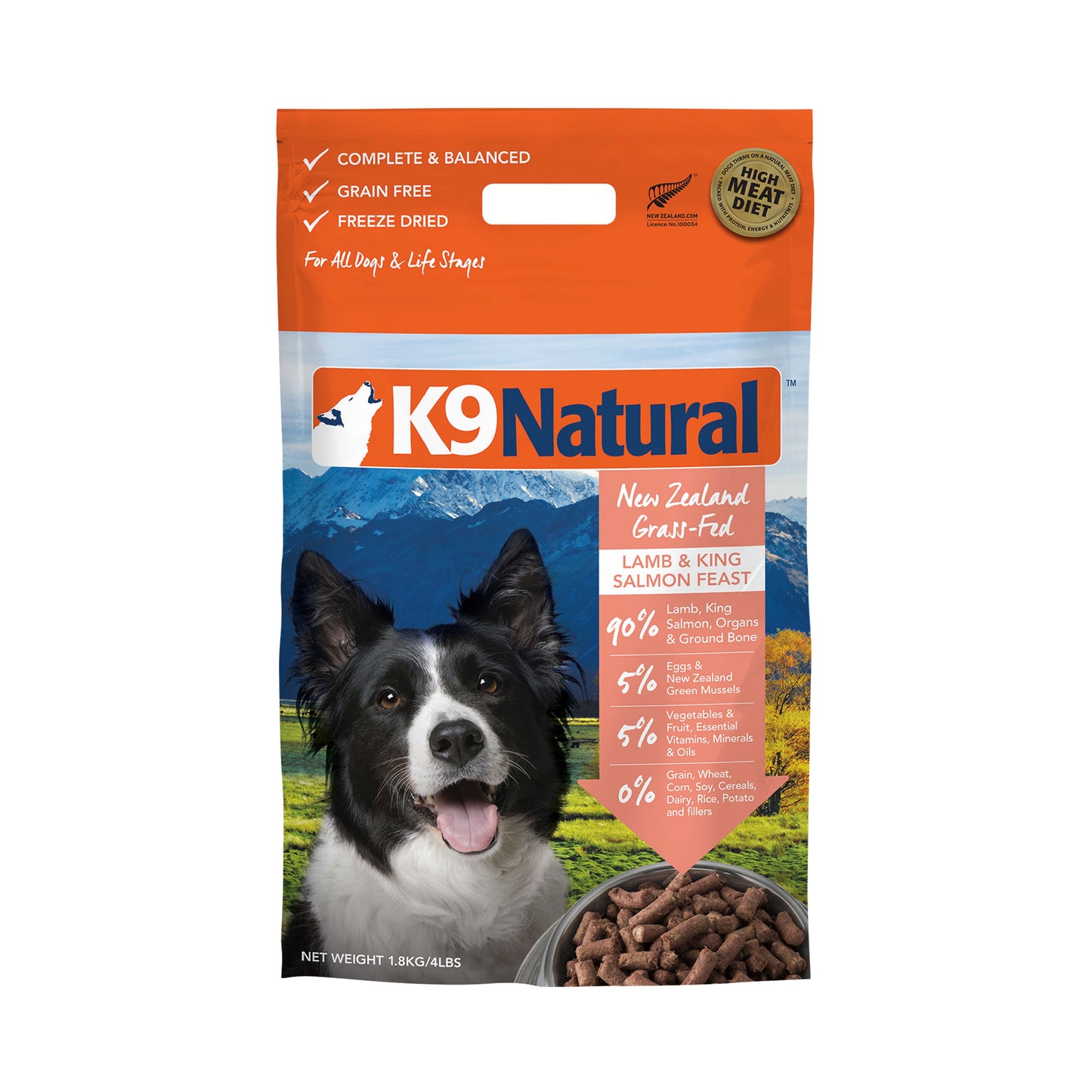 K9 Natural Freeze Dried Lamb & Salmon Dog Food (3 Sizes)