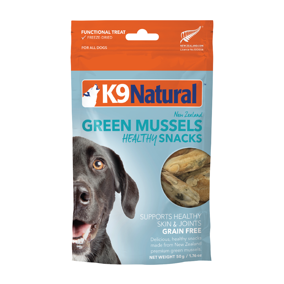 K9 Natural Freeze Dried Healthy Bites Green Mussels Dog Treats 50g