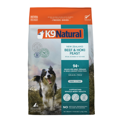 K9 Natural Freeze Dried Hoki & Beef Dog Food (4 Sizes)