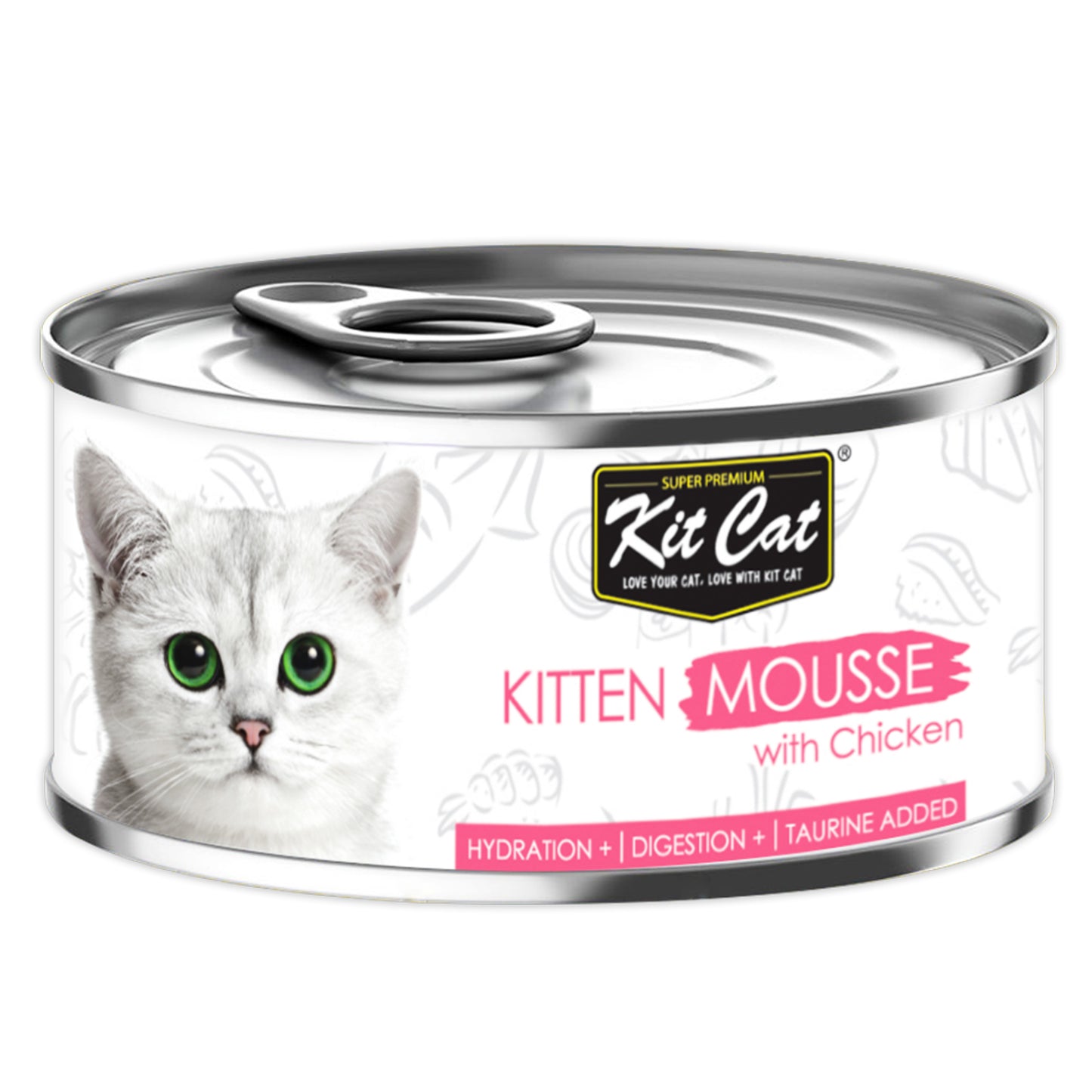 [As Low As $0.91 Each] Kit Cat Kitten Mousse with Chicken Wet Cat Canned Food 80g