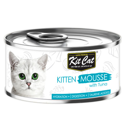 [As Low As $0.91 Each] Kit Cat Kitten Mousse with Tuna Wet Cat Canned Food 80g