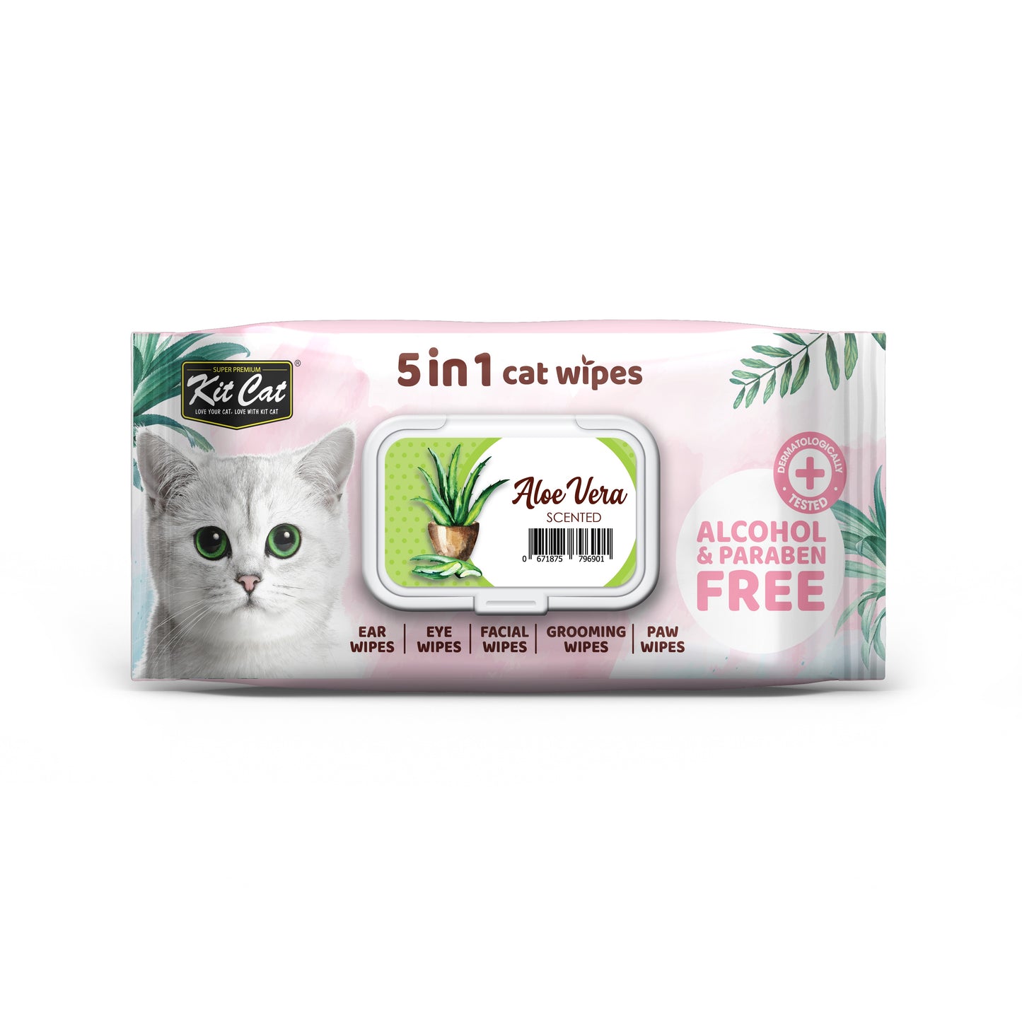 [As Low As $3.48 Each] Kit Cat 5 in 1 Aloe Vera Cat Wipes 80s