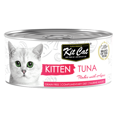 [As Low As $0.91 Each] Kit Cat Deboned Kitten Tuna Flakes Wet Cat Canned Food 80g