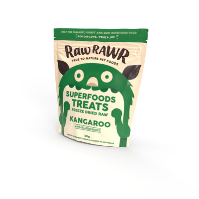 Raw Rawr Kangaroo & Blueberries Freeze Dried Raw Dog & Cat Treat 50g