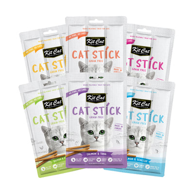[FREE GIFT ONLY] Kit Cat Cat Stick Treat 15g (Variety Bundle of 6)