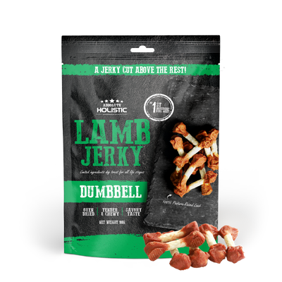 [Up to EXTRA 10% OFF] Absolute Holistic Grain-Free Lamb Dumbbell Jerky Treat for Dogs 100g