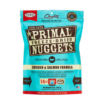 [As Low As $53 Each] Primal Freeze Dried Chicken & Salmon Cat Food 14oz