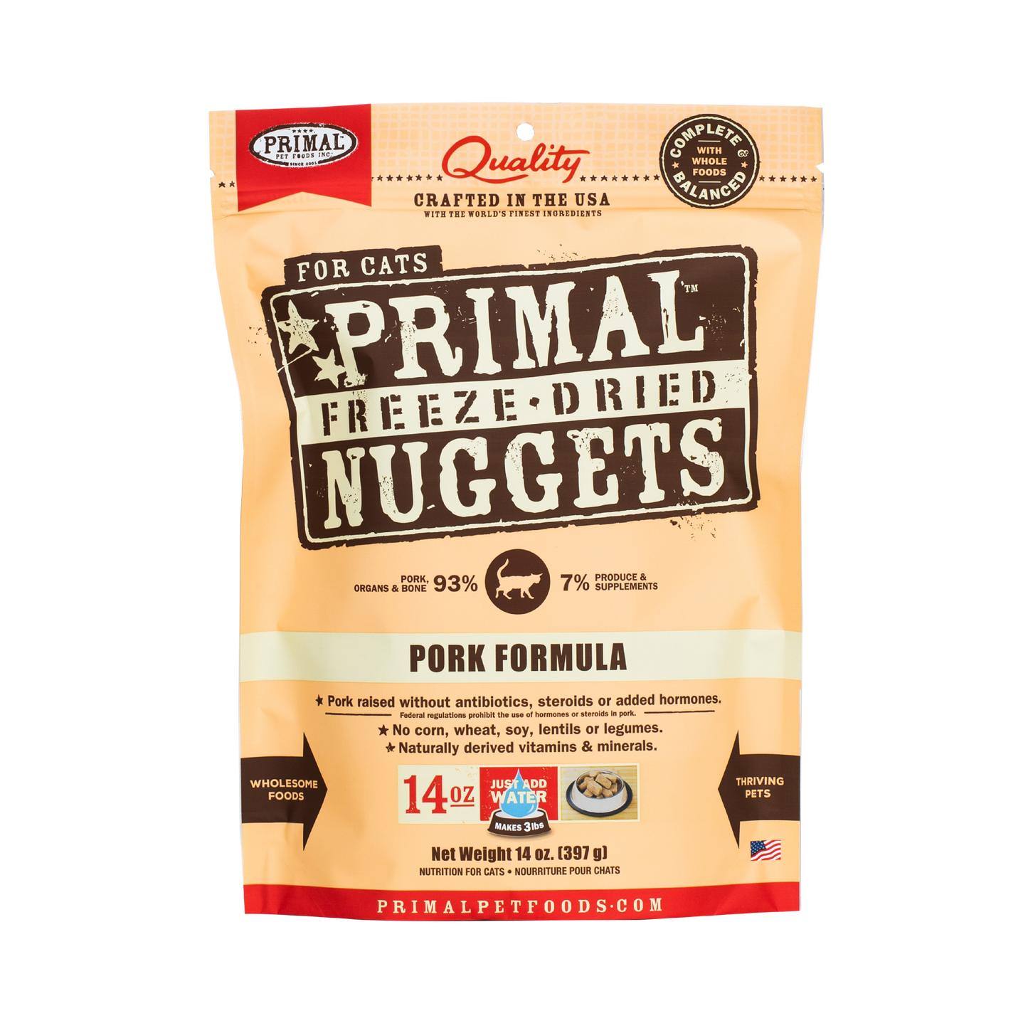 [As Low As $53 Each] Primal Freeze Dried Pork Cat Food 14oz