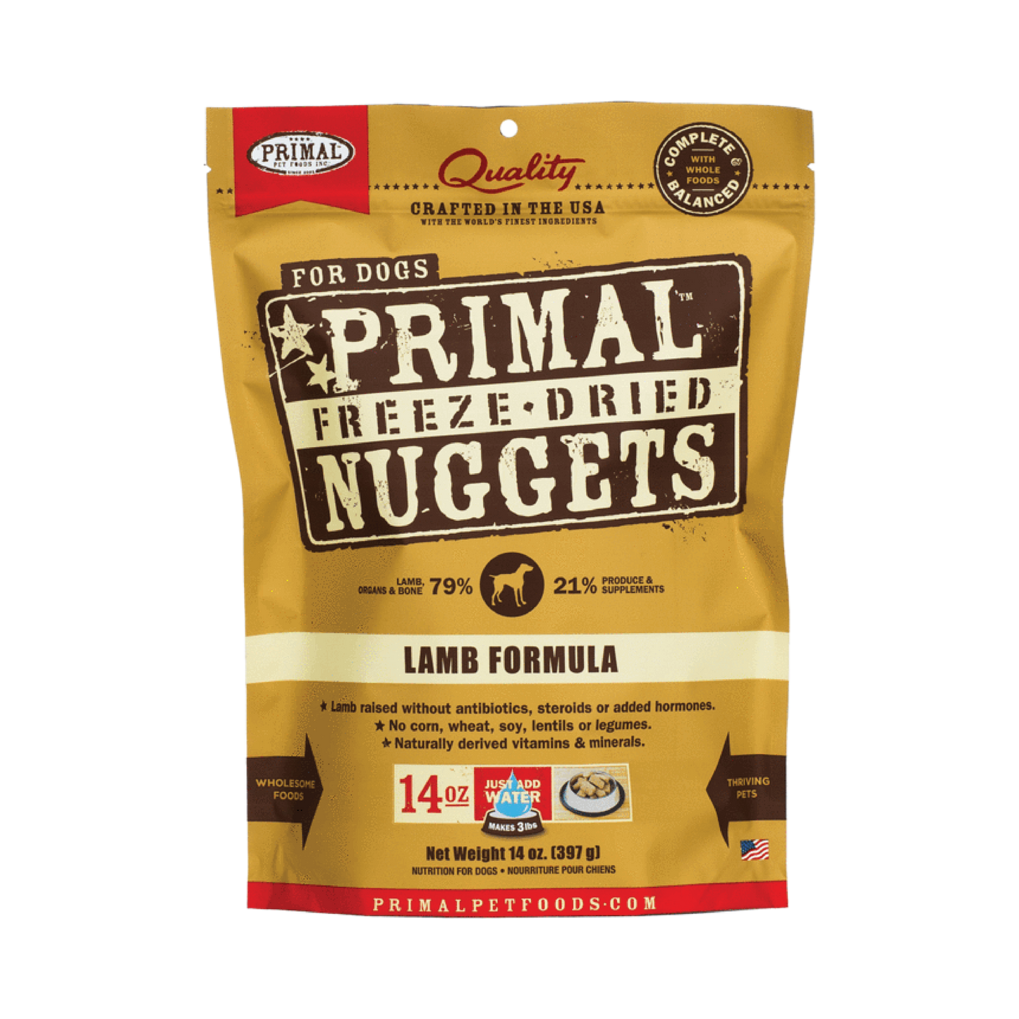 [As Low As $58 Each] Primal Freeze Dried Lamb Dog Food 14oz