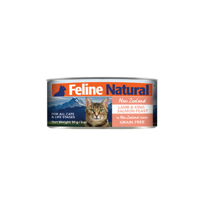 [24 For 22% Off] Feline Natural Lamb & King Salmon Canned Cat Food 85g / 170g