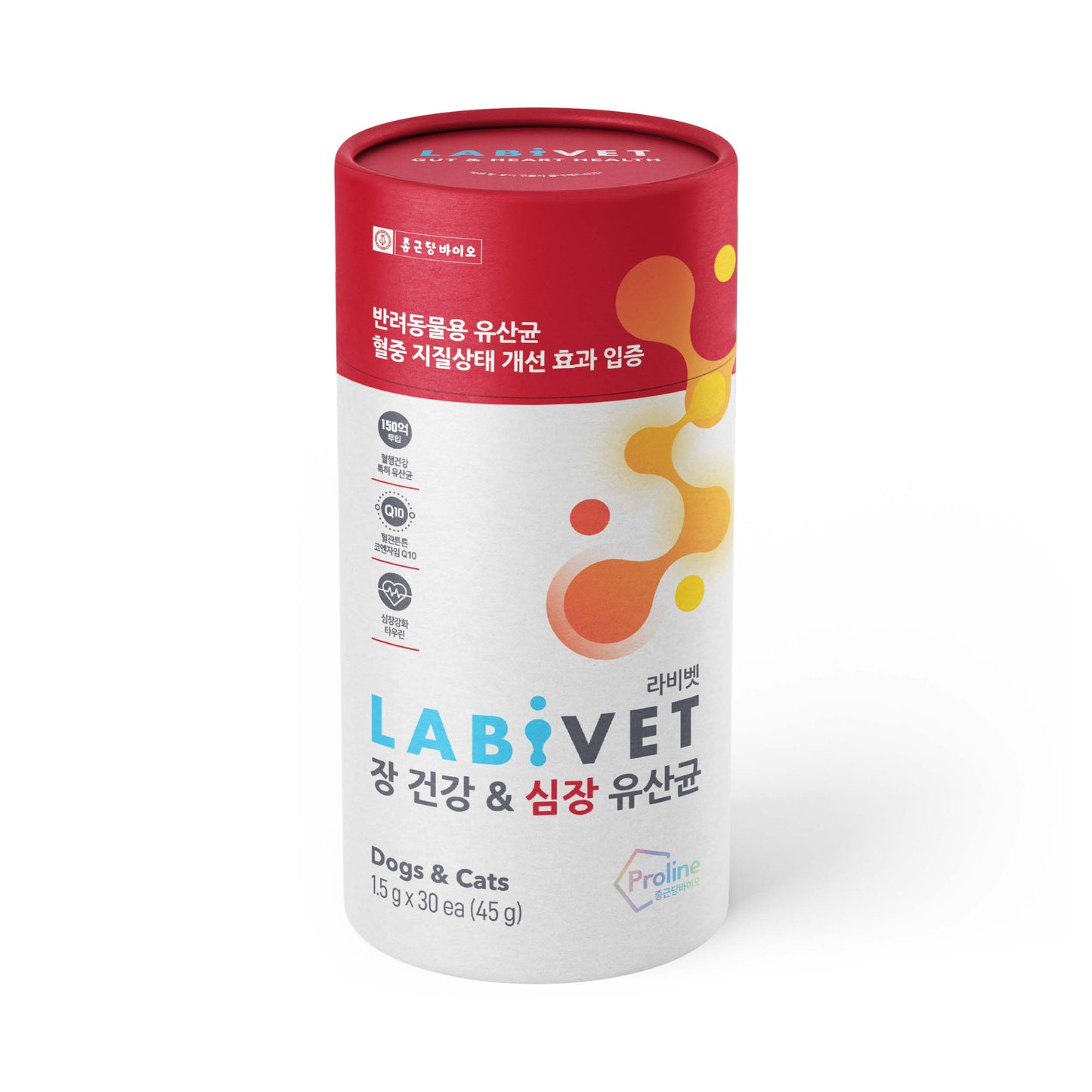Labivet Heart & Gut Probiotic Supplement for Cats & Dogs 45g
