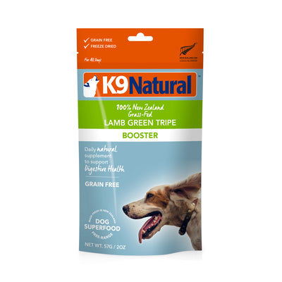 K9 Natural Freeze Dried Lamb Green Tripe Booster Dog Food Topper (2 Sizes)