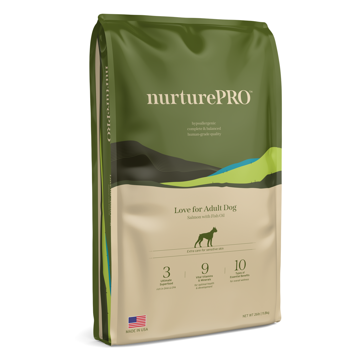 Nurture Pro Love Salmon & Fish Oil Recipe for Adult Dog Dry Food (3 Sizes)
