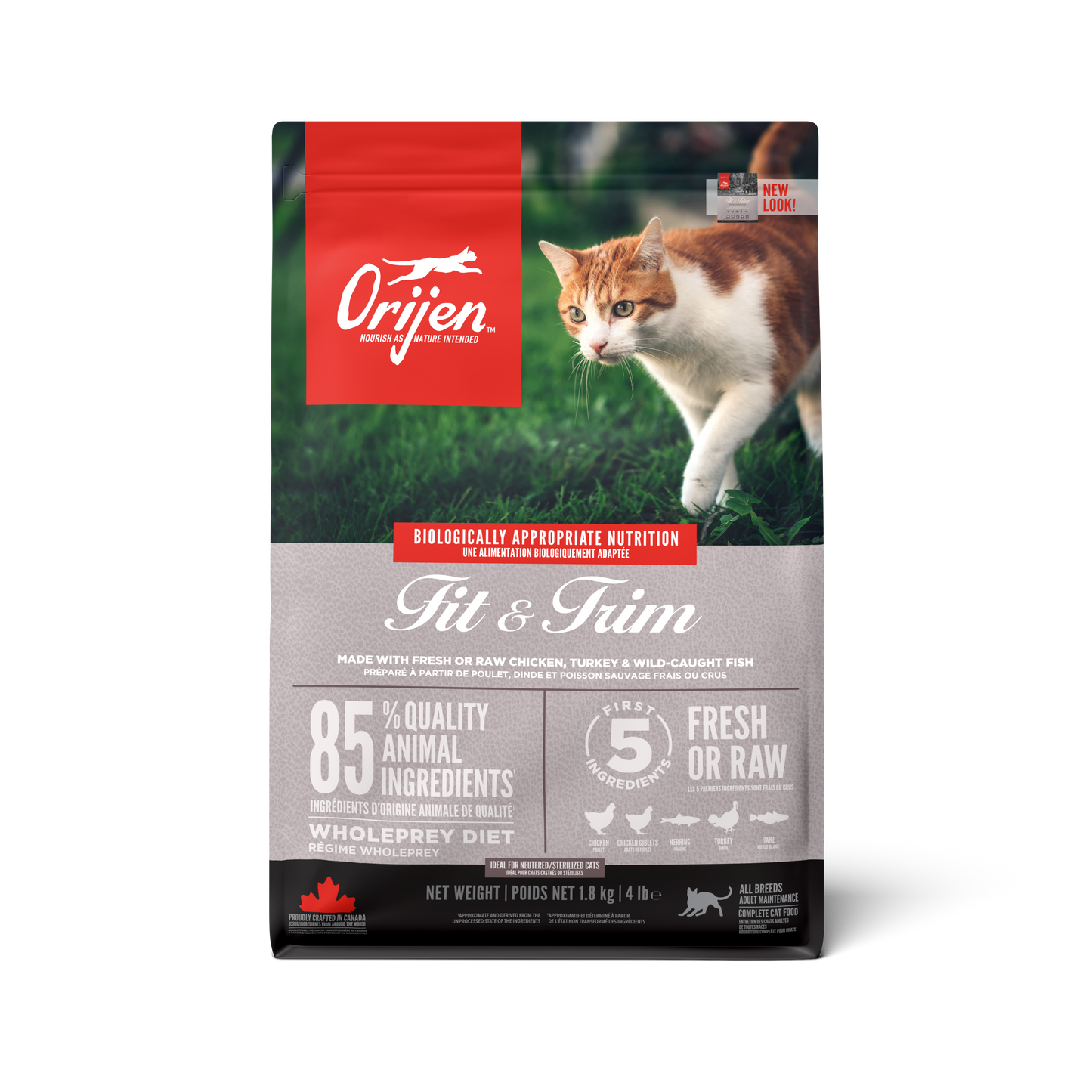 [EXTRA 5% OFF + FREE 340g of Kibbles] ORIJEN Fit & Trim Dry Cat Food (2 Sizes)