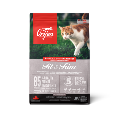 [EXTRA 5% OFF + FREE 340g of Kibbles] ORIJEN Fit & Trim Dry Cat Food (2 Sizes)