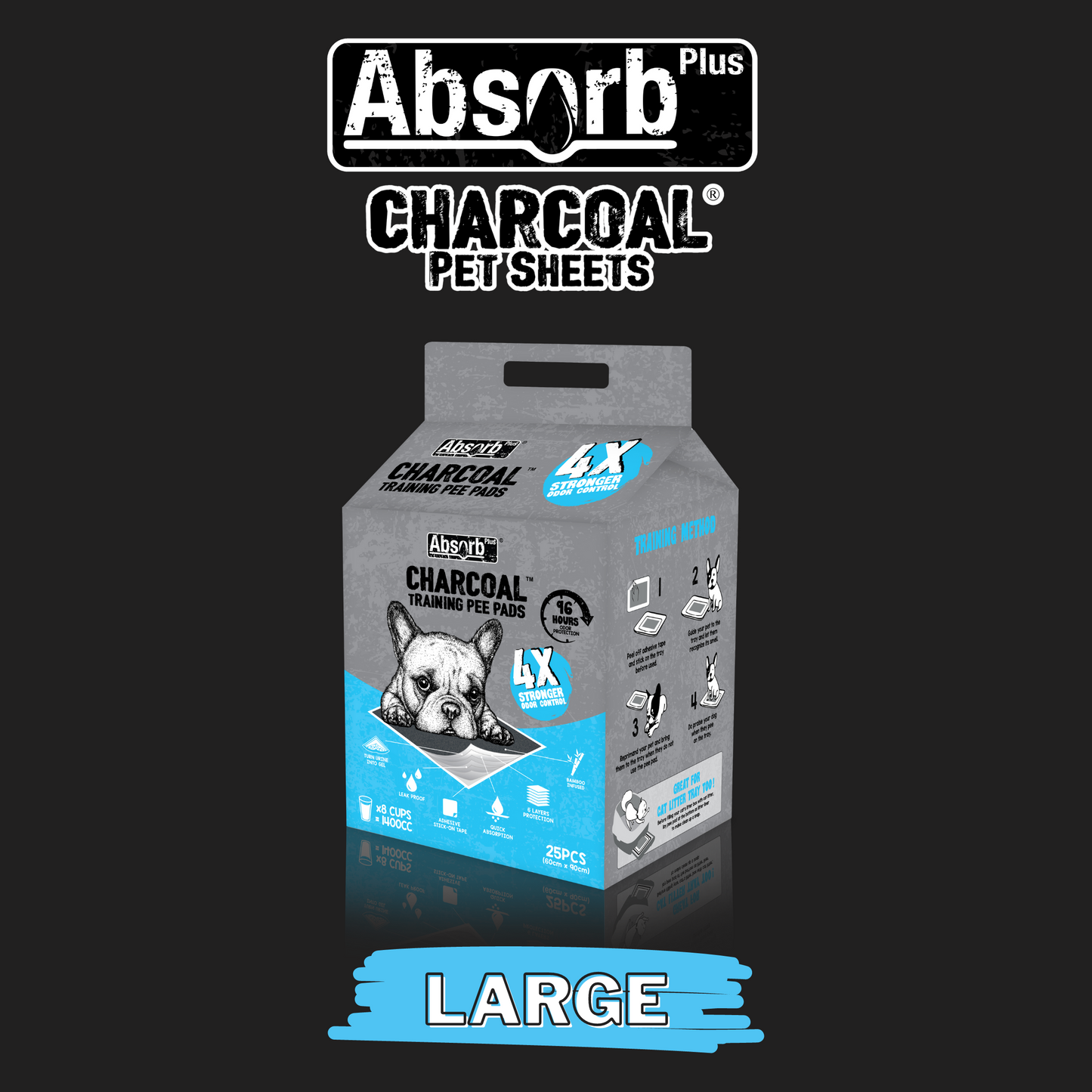 [Exclusive Bundle] Absorb Plus Charcoal Pee Pads (3 Sizes)