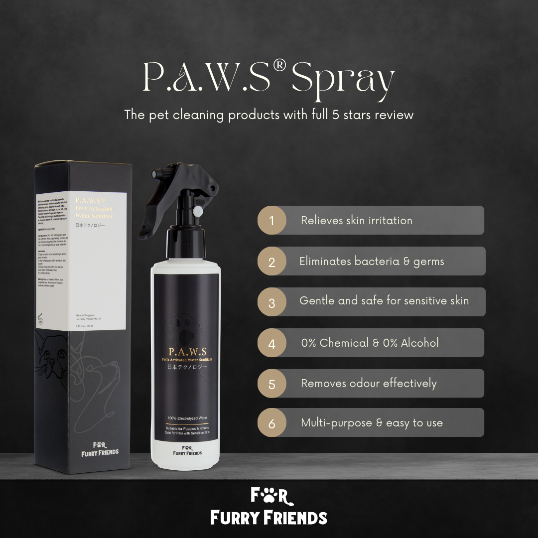 [Bundle Deal] For Furry Friends Pet's Activated Water Sanitizer (P.A.W.S) Spray for Dogs & Cats (2 Sizes)