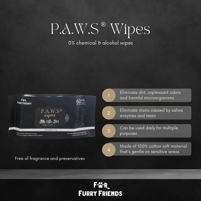[Bundle Deal] For Furry Friends Pet's Activated Water Sanitizer (P.A.W.S) Dog & Cat Wipes 60pc