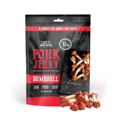 [Up to EXTRA 10% OFF] Absolute Holistic Grain-Free Pork Dumbbell Jerky Treat for Dogs 100g