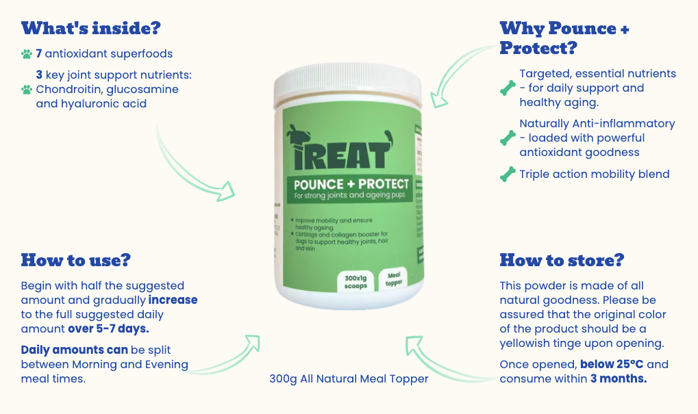 Treat Therapeutics Pounce + Protect Joint Dog Supplement 300g