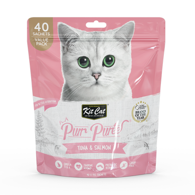 [As Low As $26.50 Each] Kit Cat Purr Puree Tuna & Salmon Cat Treat Value Pack 600g
