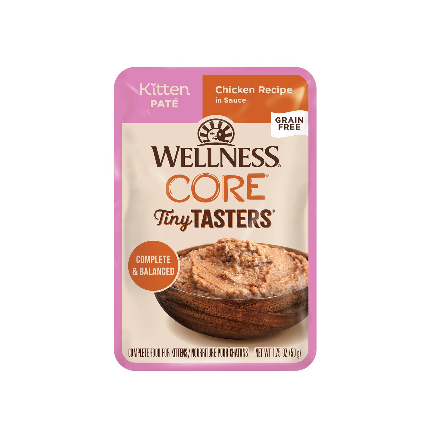 Wellness CORE Tiny Tasters Grain-Free Kitten Paté Chicken Wet Cat Food 1.75oz