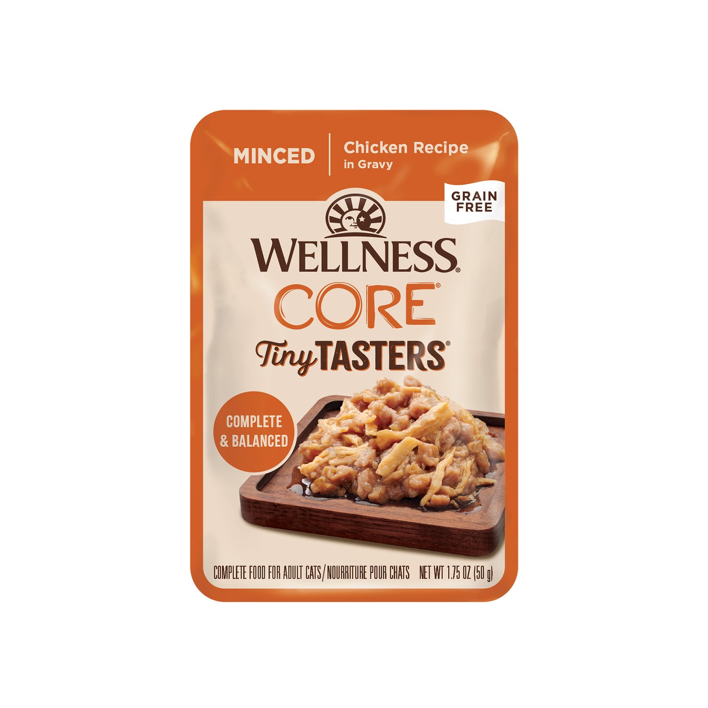 Wellness CORE Tiny Tasters Grain-Free Minced Chicken Wet Cat Food 1.75oz