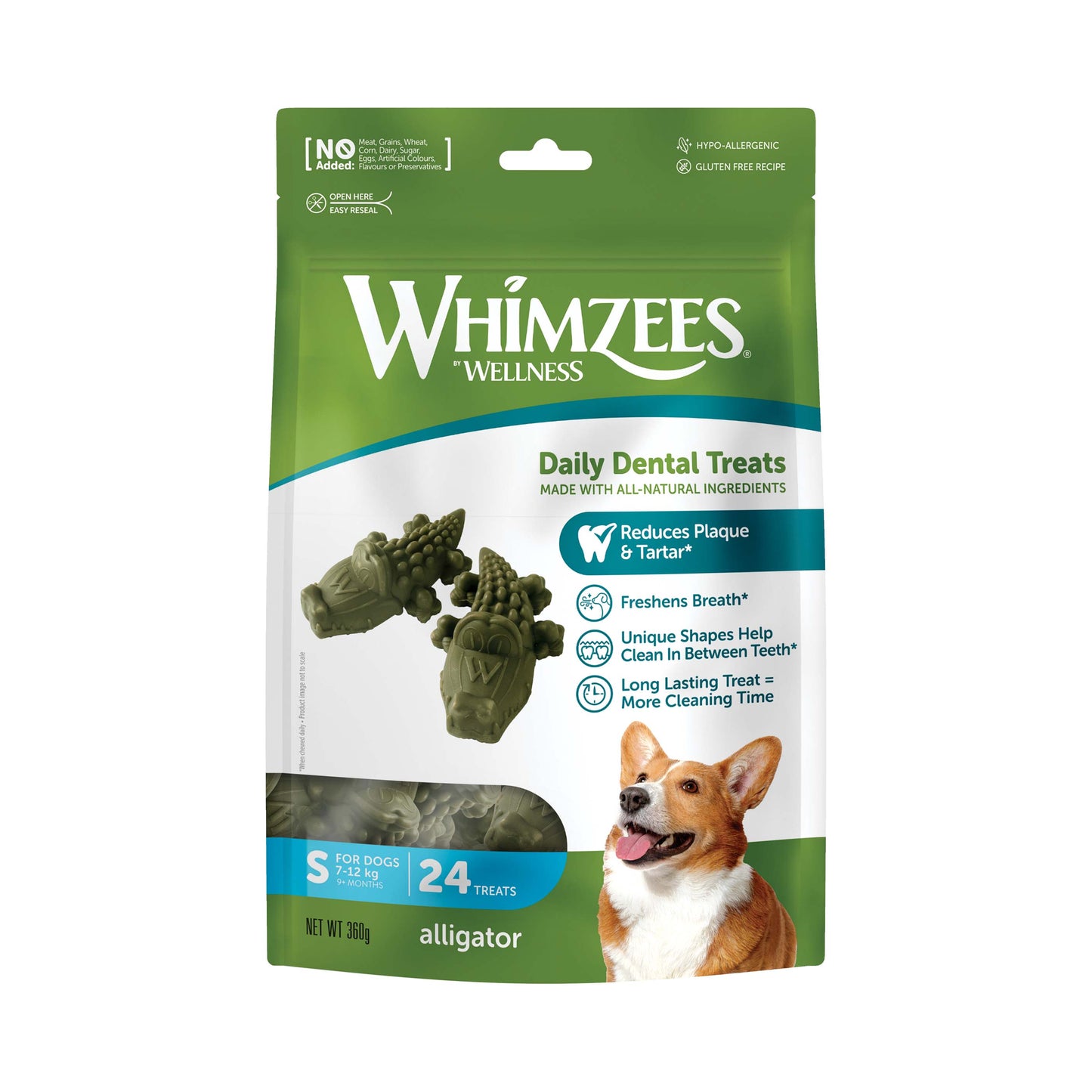 [As Low As $19 Each] WHIMZEES Alligator Value Bag Dog Dental Chew (3 Sizes)