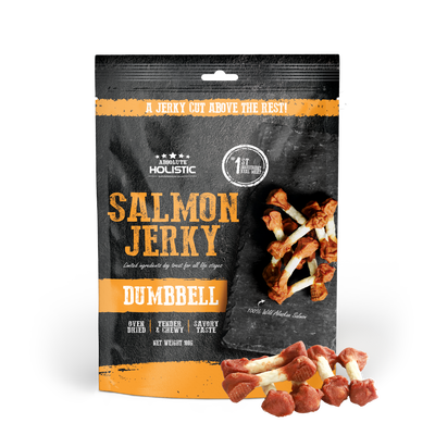 [Up to EXTRA 10% OFF] Absolute Holistic Grain-Free Salmon Dumbbell Jerky Treat for Dogs 100g