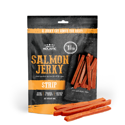 [Up to EXTRA 10% OFF] Absolute Holistic Grain-Free Salmon Loin Strip Jerky Treat for Dogs 100g
