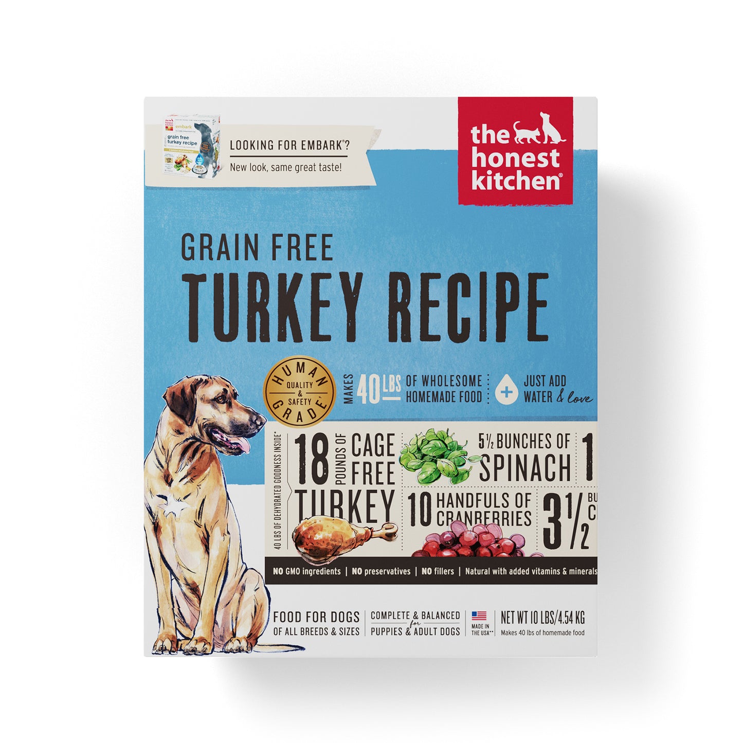 The Honest Kitchen Dehydrated Grain-Free Turkey Dog Food (2 sizes)