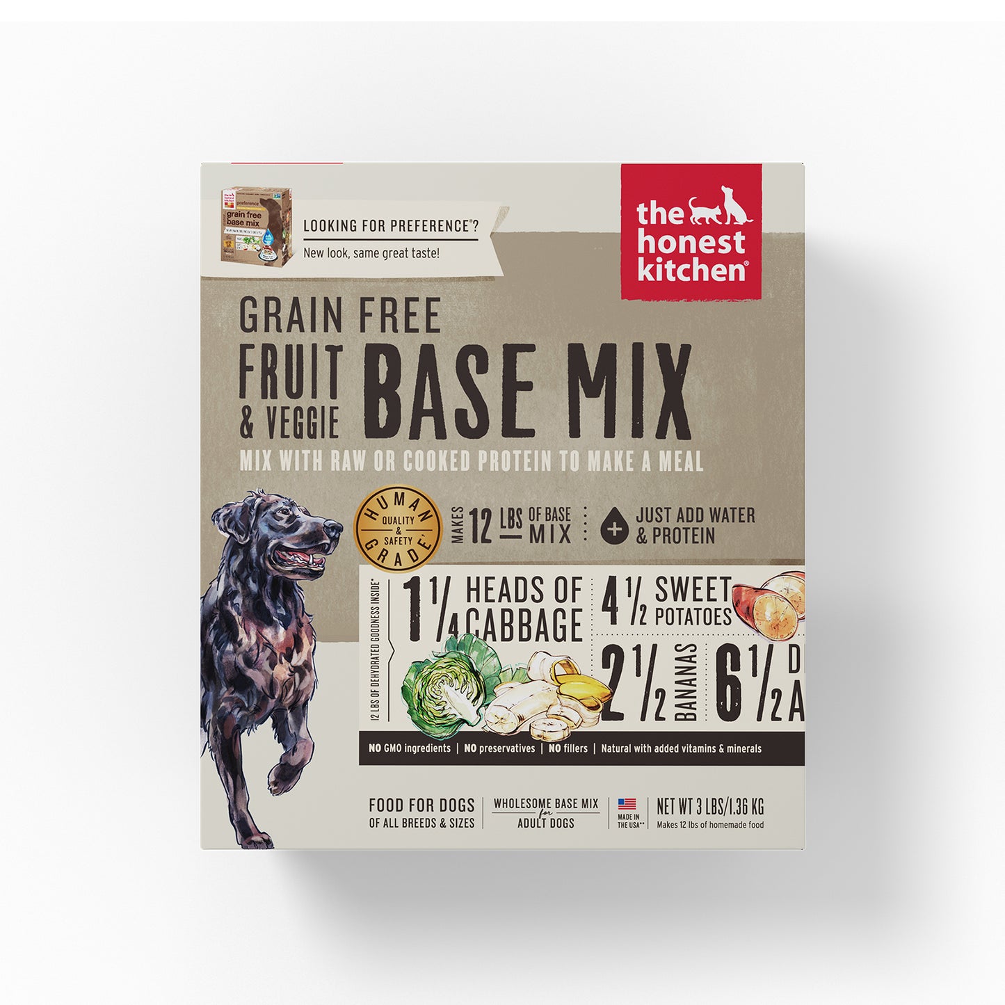 The Honest Kitchen Dehydrated Grain-Free Fruit & Veggie Dog Food Base Mix (2 sizes)