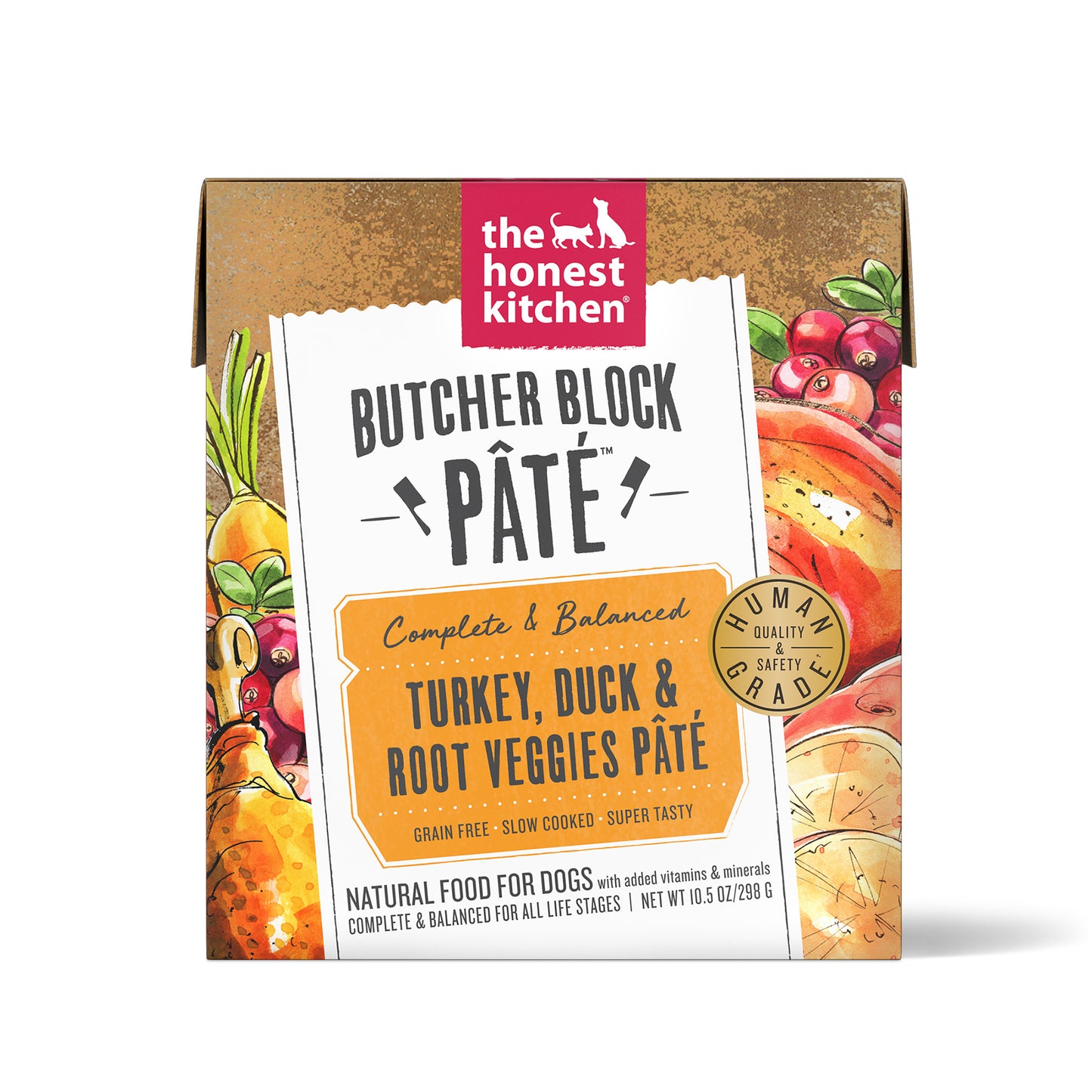 The Honest Kitchen Butcher Block Pate Turkey, Duck & Root Veggies Wet Dog Food 10.05oz