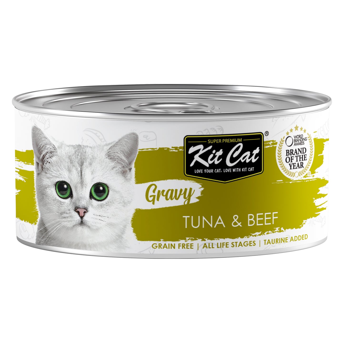 [As Low As $0.91 Each] Kit Cat Gravy Tuna & Beef Wet Cat Canned Food 70g